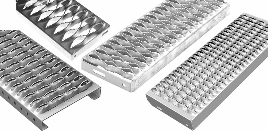 Four width of diamond safety grating with different holes.