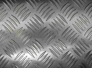 A piece of stainless steel checker plate.